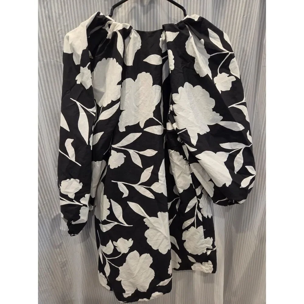 Kate Spade x Target Classic Rose Poplin Mini Dress Black White Size XS